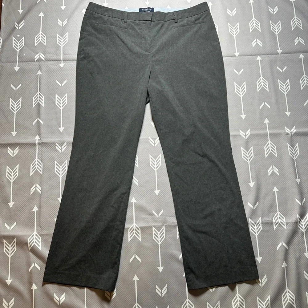 Lands End Classic Clothing Gray Trouser Leg Dress Career Pants Womens Size 18 - Picture 3 of 7